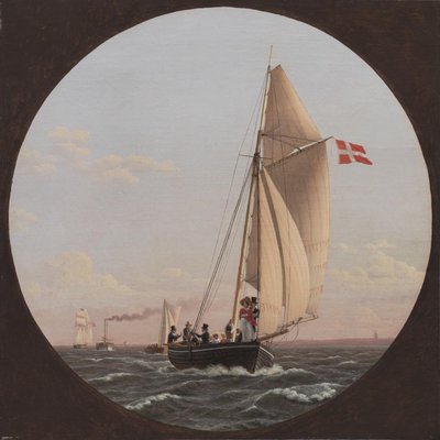 Navegando de Copenhague a Charlottenlund de Christoffer Wilhelm Eckersberg