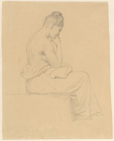 Modelo femenino sentado visto desde atrás de Christoffer Wilhelm Eckersberg