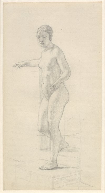 Modelo femenina de pie de Christoffer Wilhelm Eckersberg