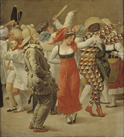 El Carnaval en Roma. Fragmento de Christoffer Wilhelm Eckersberg