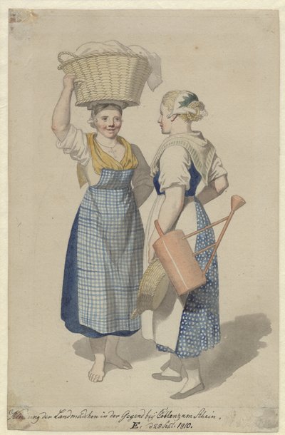 Dos chicas de la región de Koblenz de Christoffer Wilhelm Eckersberg