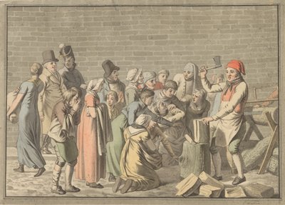 Distribución de leña a los pobres de Christoffer Wilhelm Eckersberg