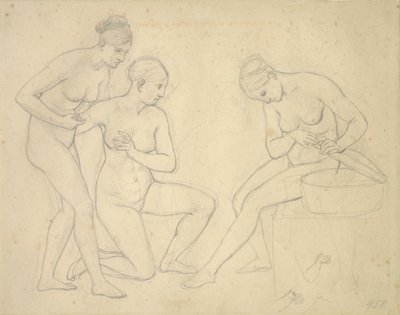 Boceto para la imagen de las hijas de Cécrope de Christoffer Wilhelm Eckersberg