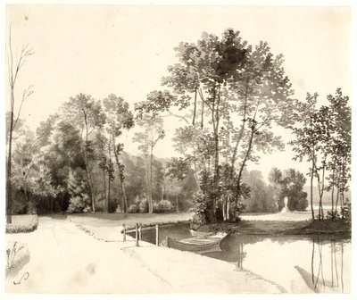 Vista del jardín de Sanderumgaard de Christoffer Wilhelm Eckersberg
