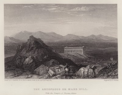 El Areópago o Colina de Marte, con el Templo de Theseus Atenas de C. (after) Stanfield