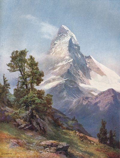 El Matterhorn desde Riffelberg, 1917 de C Angerer and Goschl