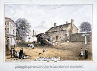 Vista del Palacio del Rey Juan, Old Ford, Poplar, Londres, c. 1863 de C Coghlan