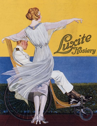 Anuncio de medias Luxite, de la revista Vogue, 1919 de C. Coles Phillips