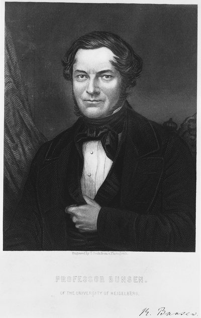 Robert Bunsen, químico alemán, 1850s de C. Cook