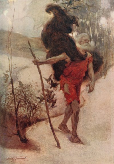 A Lovers Quarrel (litografía en color) de C. Dudley (after) Tennant