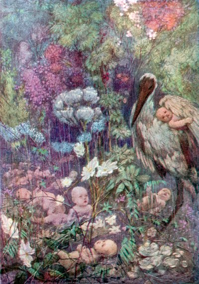 Babyland (litografía en color) de C. Dudley (after) Tennant