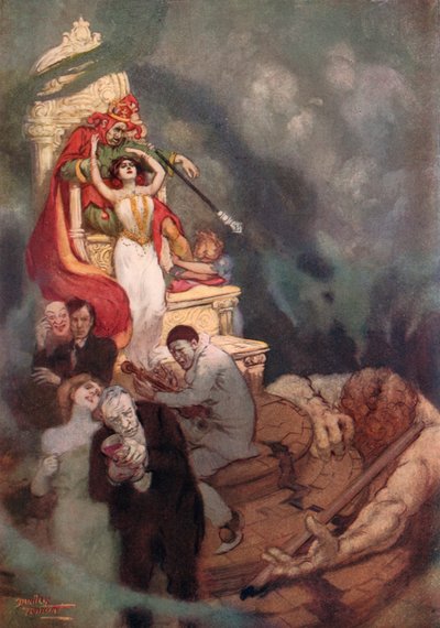 La muerte del trabajo (litografía en color) de C. Dudley (after) Tennant