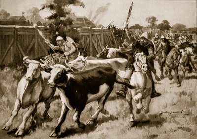 Después de la batalla de Ethandun (Edington), 878, ilustración de "Hutchinson
