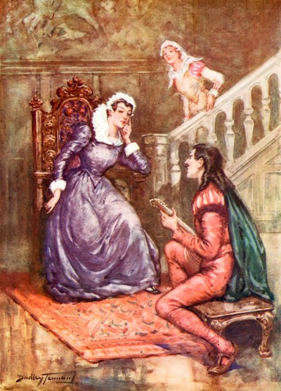 David Rizzio: El músico que se ganó el favor de una reina (litografía en color) de C. Dudley Tennant