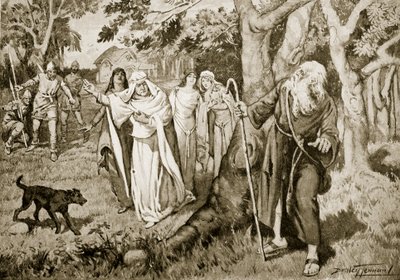 El encuentro de Kenneth y Fenella, 993, ilustración de "Hutchinson