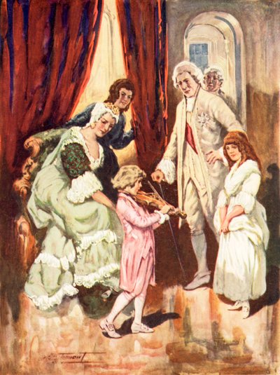 Ganarse el corazón de su audiencia real (litografía en color) de C. Dudley Tennant
