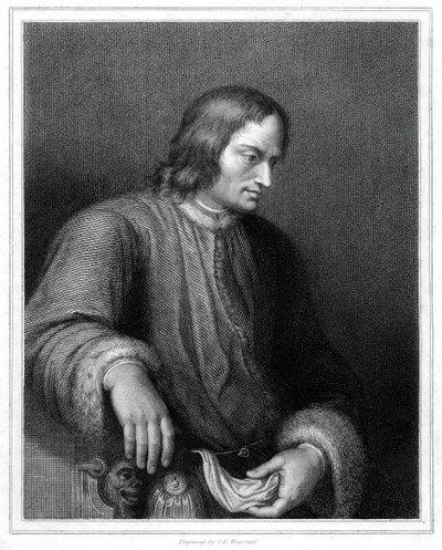 Lorenzo de Medici, estadista italiano y gobernante de la República Florentina, 1833 de C. E. Wagstaff