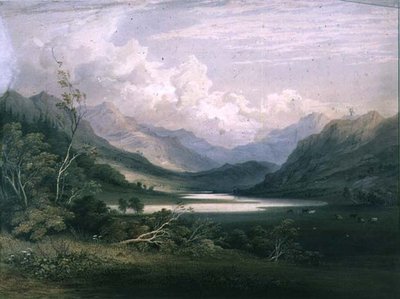 Escena en el Distrito de los Lagos Inglés de C. F. Buckley