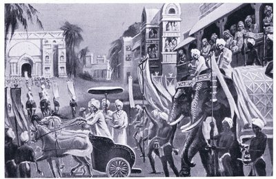 Prasenajit de Kosala (Oudh) visita 520 a.C. de C. Hargrave Martin
