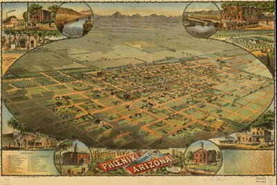 Vista de pájaro de Phoenix, Condado de Maricopa, Arizona. de C. J.; Byrnes Dyer
