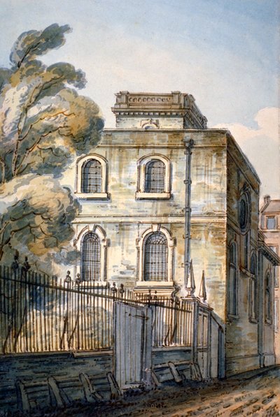Iglesia de Todos los Santos el Grande, Upper Thames Street, Londres, 1813 de C John M Whichelo
