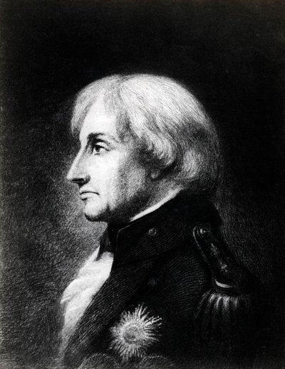 Lord Nelson en Merton House a principios de septiembre de 1805, siglo XIX de C John M Whichelo