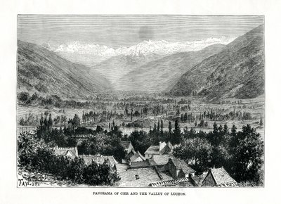 Cier y el valle de Bagneres-de-Luchon, Francia, c1879 de C. Laplante
