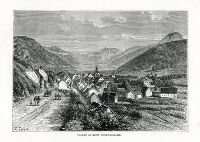 El valle de Mont-Dore-les-Bains, Francia, siglo XIX de C. Laplante