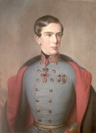 Retrato del Emperador Francisco José de Austria (1830-1916) a los 20 años, 1850 de C. Lemmermayer