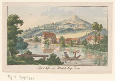 Vista del aserradero cerca de Jena
Die Schneidemühle bey Jena (título en el objeto) de C. Müller