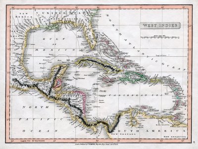 Un mapa de las Indias Occidentales, 1808 de C Smith