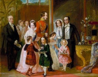 Thomas Younghusband y su familia se encuentran con la reina Victoria y su familia en el Crystal Palace, c. 1854 de C Wells