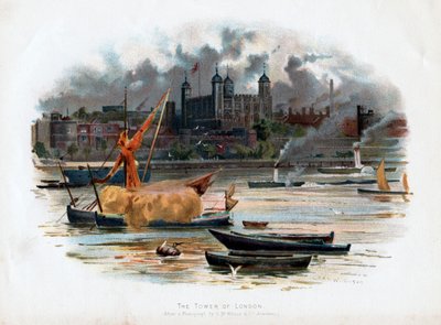 La Torre de Londres, Inglaterra, 1895 de C. Wilkinson