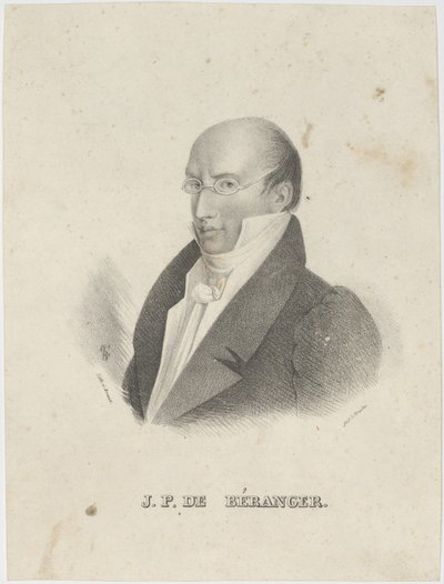Retrato de Pierre-Jean de Béranger 1780-1857 de Cäcilie Brandt