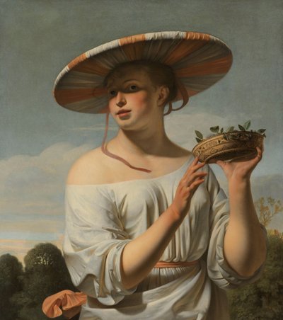 Chica con sombrero grande
Mujer joven con un gran sombrero de Cesar Boetius van Everdingen