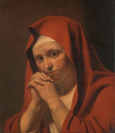 Mujer rezando de Caesar Boëtius van Everdingen (circle of)