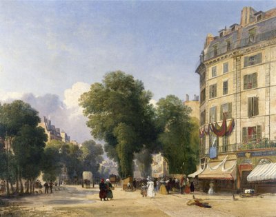 Boulevard des Capucines y esquina de la Rue de la Paix , París de Caleb Robert Stanley
