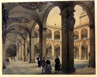 Universidad de BOLONIA : Archiginnasio "Las Arcadas Inferiores" de Calisto & Tomaselli Contardo (1827 57) Zanotti Cavazzoni