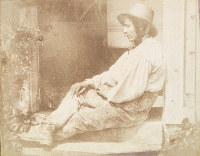 Retrato del jardinero, posiblemente David Roderick, finales de 1840s de Calvert Jones