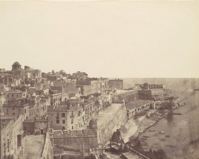 El puerto de La Valeta, Malta, 1850s de Calvert Jones