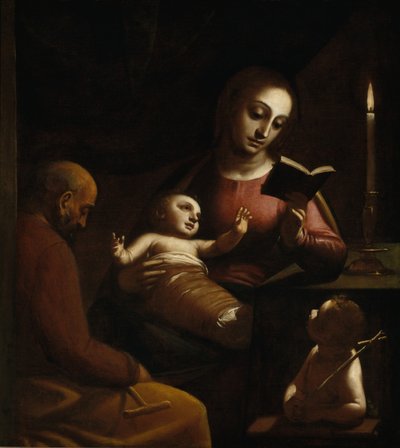 La Sagrada Familia con Juan el Bautista de niño, ca 1578 de Cambiaso