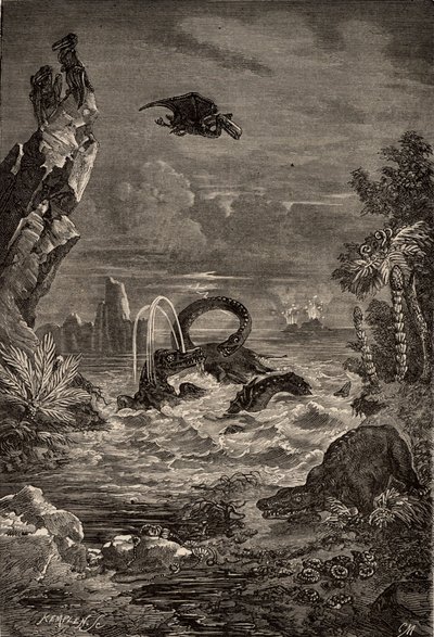 La Tierra en la época de los dinosaurios de Camille Flammarion