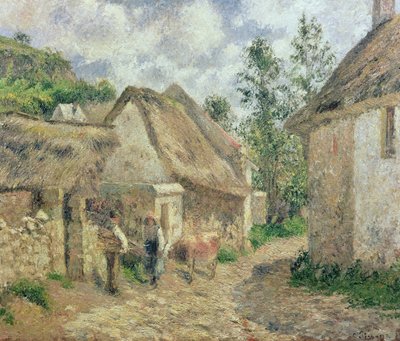 Una calle en Auvers de Camille Jacob Pissarro