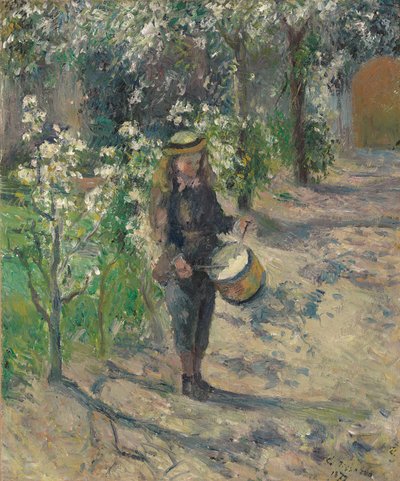 Niño con tambor, 1877 de Camille Jacob Pissarro