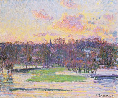 Atardecer inundado de Camille Jacob Pissarro