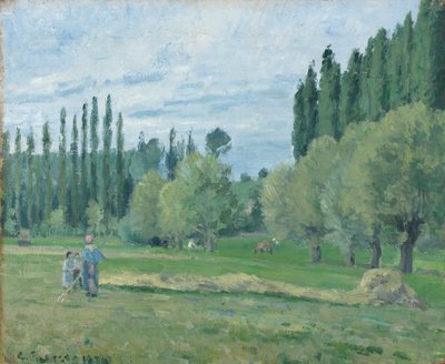 Haciendo heno, 1874 de Camille Jacob Pissarro