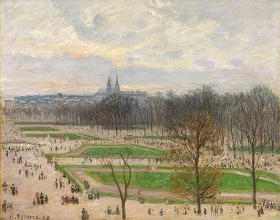 Jardín de las Tullerías en una tarde de invierno. 1899 de Camille Jacob Pissarro