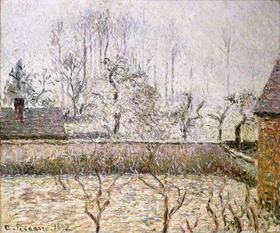 Paisaje con escarcha y niebla, Eragny de Camille Jacob Pissarro