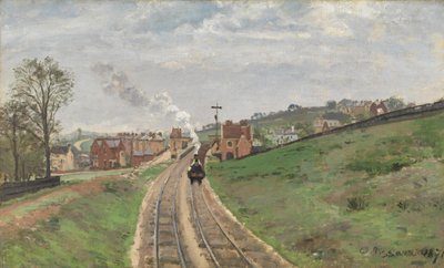 Estación de Lordship Lane, Dulwich, 1871 de Camille Jacob Pissarro