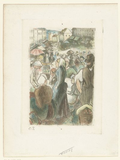 Mercado en Gisors mercado de gisors de Camille Jacob Pissarro